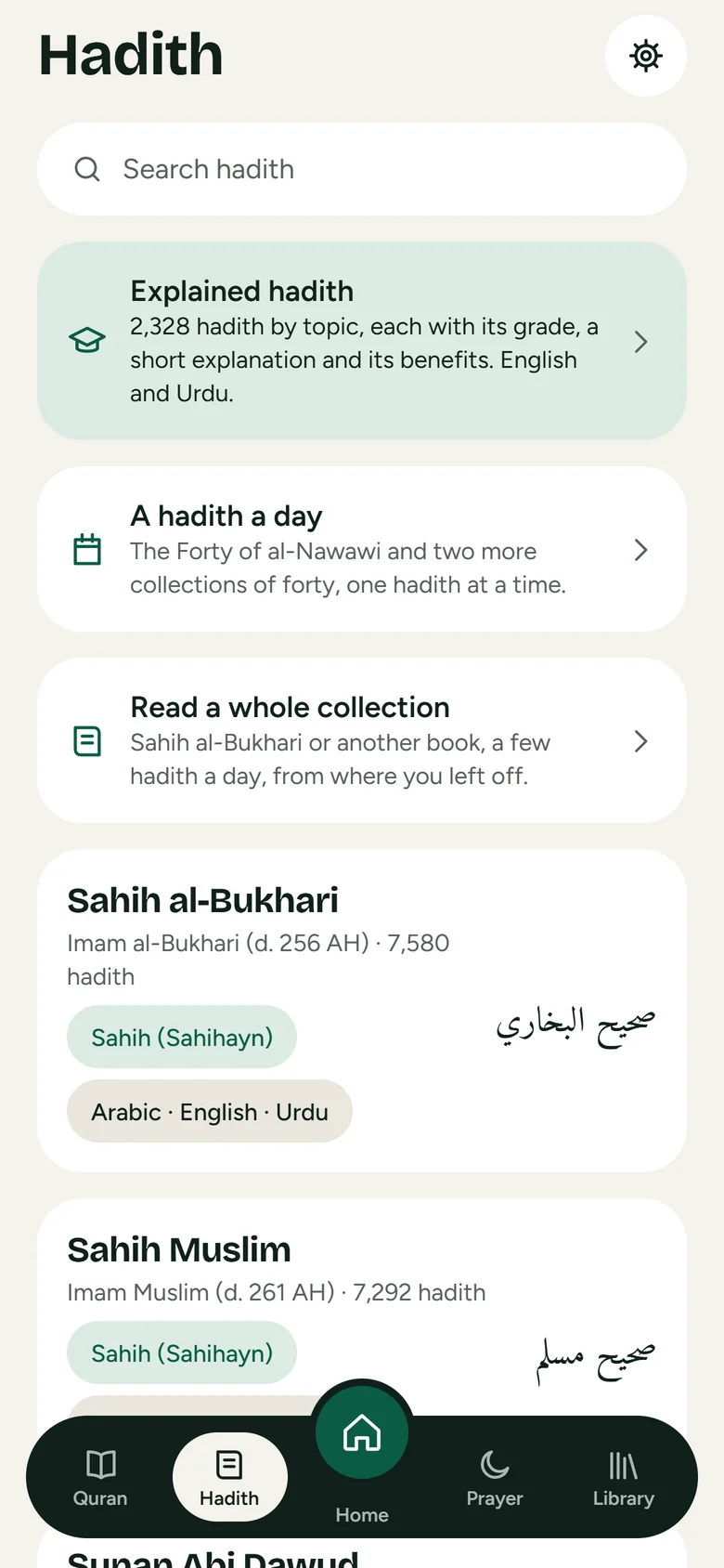 Hadith: the collections, explained hadith and a hadith a day