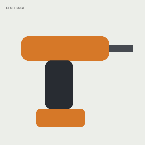 Drawing of a cordless drill